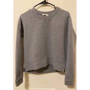 Athleta Gray Cropped Workout Sweatshirt